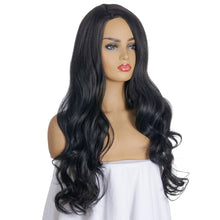 Load image into Gallery viewer, Annie | Black Long Wavy Synthetic Hair Wig