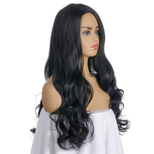Load image into Gallery viewer, Annie | Black Long Wavy Synthetic Hair Wig