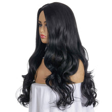 Load image into Gallery viewer, Annie | Black Long Wavy Synthetic Hair Wig