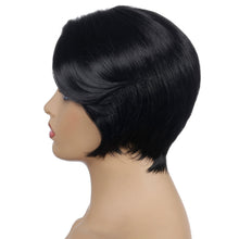Load image into Gallery viewer, Patty | Black Short Pixie Cut Straight Synthetic Hair Wig