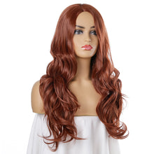 Load image into Gallery viewer, Roxanne | Red Long Wavy Synthetic Hair Wig