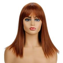 Load image into Gallery viewer, Cynthia | Brown Long Straight Synthetic Hair Wig