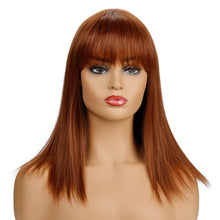 Load image into Gallery viewer, Cynthia | Brown Long Straight Synthetic Hair Wig