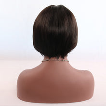 Load image into Gallery viewer, Asia | Black Short Pixie Cut Straight Synthetic Hair Wig With Bangs