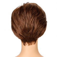 Load image into Gallery viewer, Julie | Brown Short Pixie Cut Wavy Synthetic Hair Wig With Bangs