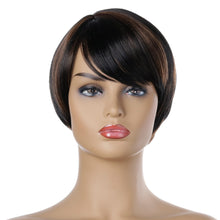 Load image into Gallery viewer, Michelle | Brown Short Pixie Cut Straight Synthetic Hair Wig With Bangs