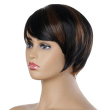 Load image into Gallery viewer, Michelle | Brown Short Pixie Cut Straight Synthetic Hair Wig With Bangs