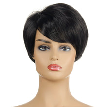 Load image into Gallery viewer, Ruby | Black Short Pixie Cut Straight Synthetic Hair Wig With Bangs