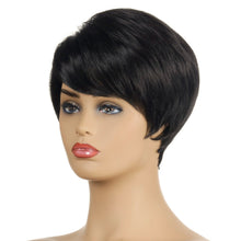 Load image into Gallery viewer, Ruby | Black Short Pixie Cut Straight Synthetic Hair Wig With Bangs