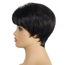 Load image into Gallery viewer, Ruby | Black Short Pixie Cut Straight Synthetic Hair Wig With Bangs