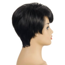 Load image into Gallery viewer, Ruby | Black Short Pixie Cut Straight Synthetic Hair Wig With Bangs