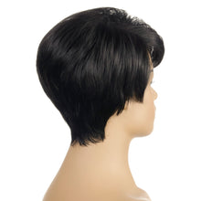 Load image into Gallery viewer, Ruby | Black Short Pixie Cut Straight Synthetic Hair Wig With Bangs