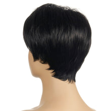 Load image into Gallery viewer, Ruby | Black Short Pixie Cut Straight Synthetic Hair Wig With Bangs
