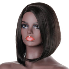 Load image into Gallery viewer, Debra | Black Medium Straight Synthetic Hair Wig