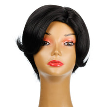 Load image into Gallery viewer, August | Black Short Pixie Cut Wavy Synthetic Hair Wig