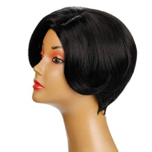 Load image into Gallery viewer, August | Black Short Pixie Cut Wavy Synthetic Hair Wig
