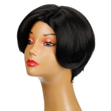 Load image into Gallery viewer, August | Black Short Pixie Cut Wavy Synthetic Hair Wig