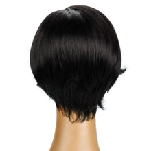 Load image into Gallery viewer, August | Black Short Pixie Cut Wavy Synthetic Hair Wig