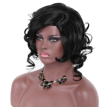 Load image into Gallery viewer, Debbie | Black Medium Curly Synthetic Hair Wig