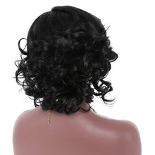 Load image into Gallery viewer, Debbie | Black Medium Curly Synthetic Hair Wig
