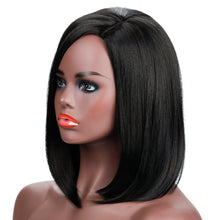 Load image into Gallery viewer, Chloe | Black Medium Straight Synthetic Hair Wig