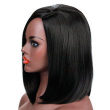 Load image into Gallery viewer, Chloe | Black Medium Straight Synthetic Hair Wig