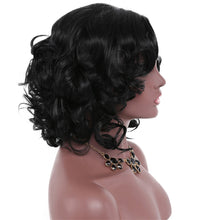 Load image into Gallery viewer, Lila | Black Medium Wavy Synthetic Hair Wig