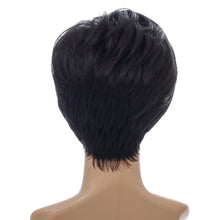 Load image into Gallery viewer, Frances | Black Short Pixie Cut Straight Synthetic Hair Wig With Bangs