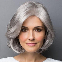 Load image into Gallery viewer, The Fox | Grey Medium Wavy Synthetic Hair Wig