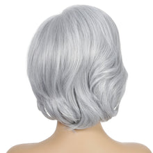Load image into Gallery viewer, The Fox | Grey Medium Wavy Synthetic Hair Wig