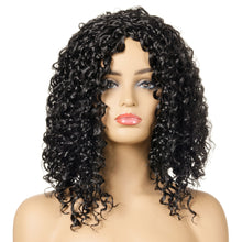 Load image into Gallery viewer, JOMO | Black Full Afro Kinky Curly Medium Length Synthetic Wig