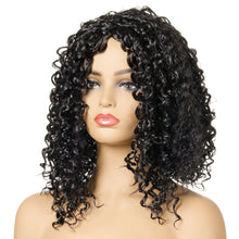Load image into Gallery viewer, JOMO | Black Full Afro Kinky Curly Medium Length Synthetic Wig