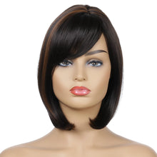 Load image into Gallery viewer, Helen | Black Medium Straight Synthetic Hair Wig