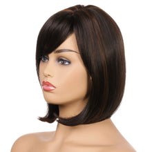 Load image into Gallery viewer, Helen | Black Medium Straight Synthetic Hair Wig