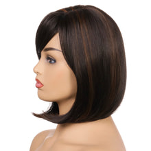 Load image into Gallery viewer, Helen | Black Medium Straight Synthetic Hair Wig