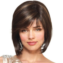 Load image into Gallery viewer, Helen | Black Medium Straight Synthetic Hair Wig