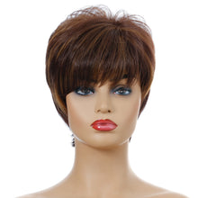 Load image into Gallery viewer, Bye Felicia | Brown Short Pixie Cut Wavy Synthetic Hair Wig