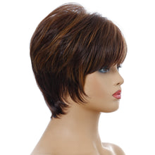 Load image into Gallery viewer, Bye Felicia | Brown Short Pixie Cut Wavy Synthetic Hair Wig
