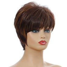 Load image into Gallery viewer, Bye Felicia | Brown Short Pixie Cut Wavy Synthetic Hair Wig