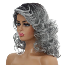 Load image into Gallery viewer, Sharon | Grey Long Wavy Synthetic Hair Wig