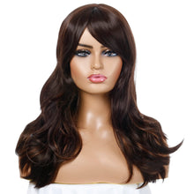 Load image into Gallery viewer, Club Hopper | Brown Long Wavy Synthetic Hair Wig