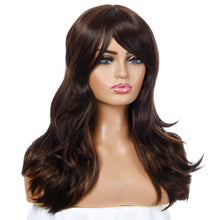 Load image into Gallery viewer, Club Hopper | Brown Long Wavy Synthetic Hair Wig