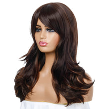 Load image into Gallery viewer, Club Hopper | Brown Long Wavy Synthetic Hair Wig