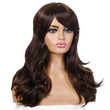 Load image into Gallery viewer, Club Hopper | Brown Long Wavy Synthetic Hair Wig