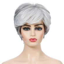 Load image into Gallery viewer, Sheila | Grey Short Pixie Cut Wavy Synthetic Hair Wig