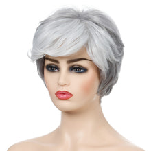 Load image into Gallery viewer, Sheila | Grey Short Pixie Cut Wavy Synthetic Hair Wig