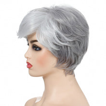 Load image into Gallery viewer, Sheila | Grey Short Pixie Cut Wavy Synthetic Hair Wig