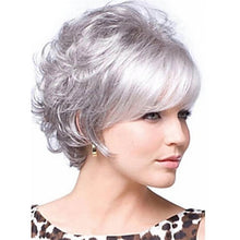 Load image into Gallery viewer, Tuesday | Grey Short Pixie Cut Wavy Synthetic Hair Wig With Bangs