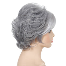 Load image into Gallery viewer, Tuesday | Grey Short Pixie Cut Wavy Synthetic Hair Wig With Bangs