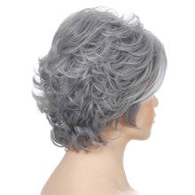 Load image into Gallery viewer, Tuesday | Grey Short Pixie Cut Wavy Synthetic Hair Wig With Bangs